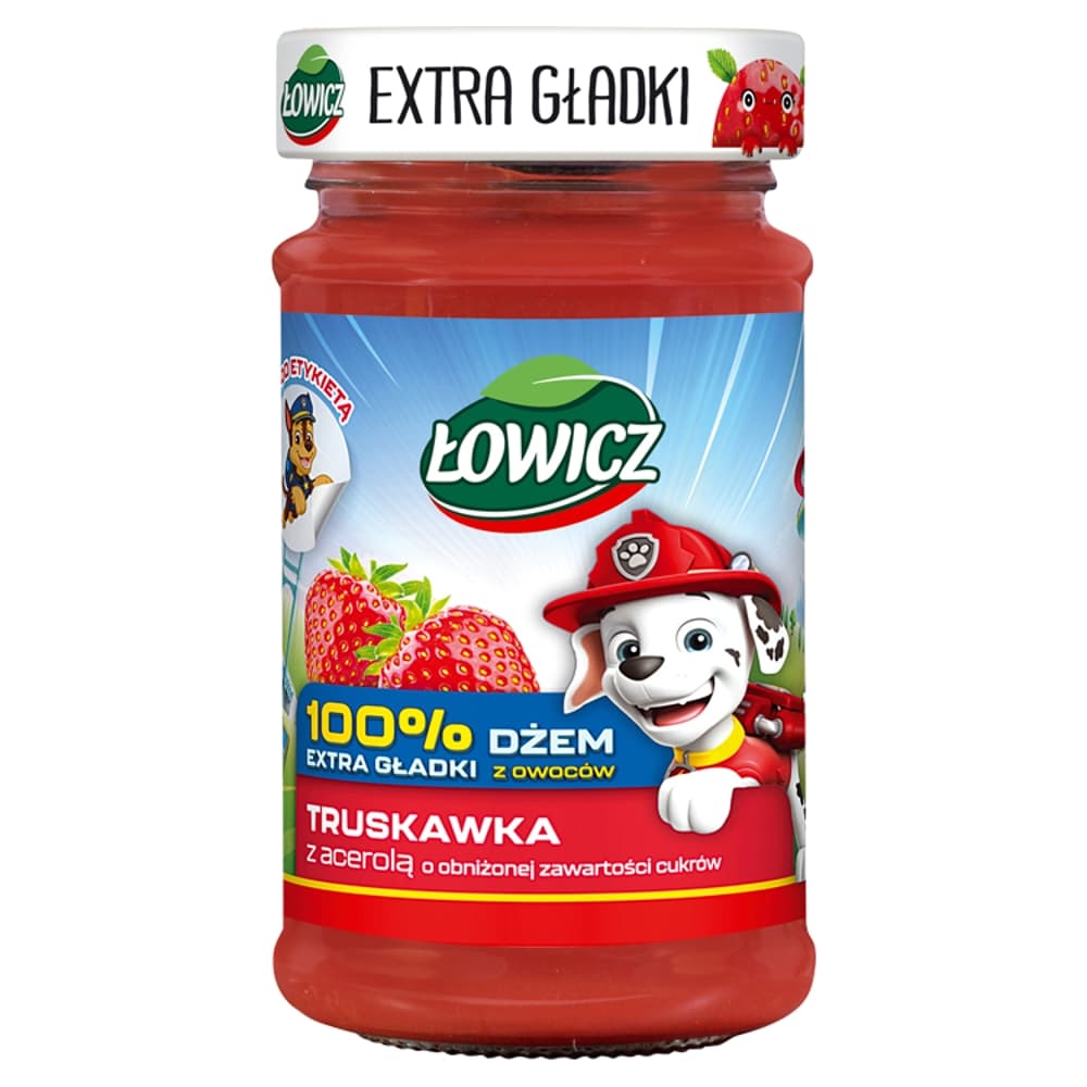 LOWICZ Dzem truskawkowy z acerola o obnizonej zawartosci cukru. 51,07 zl/kg