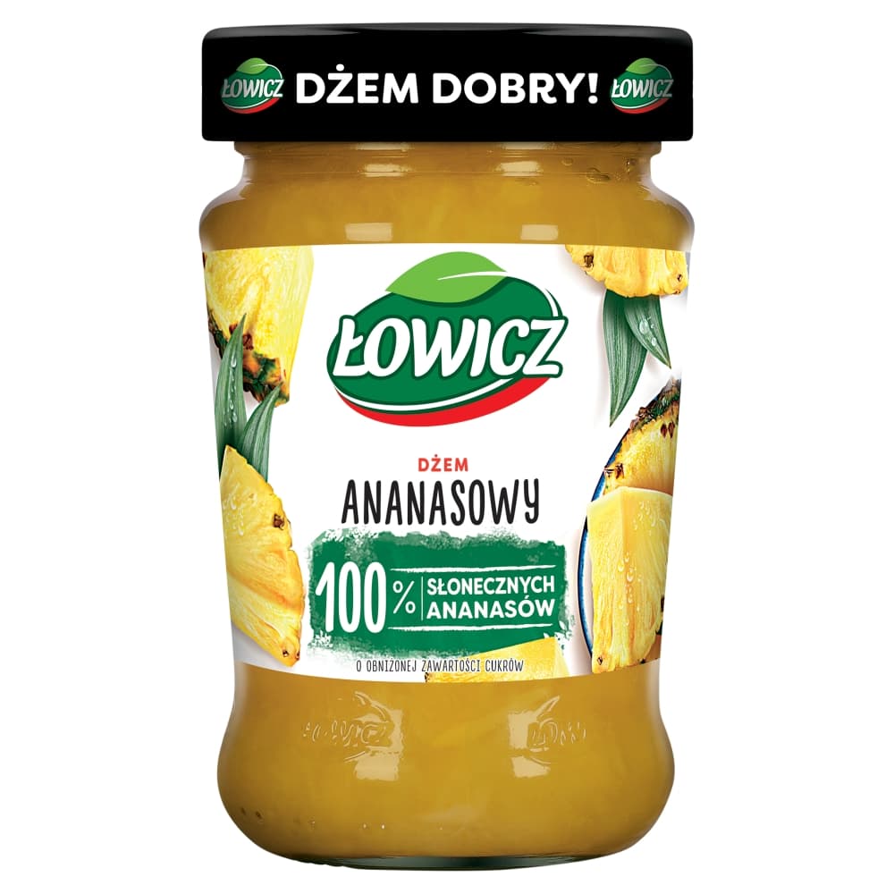LOWICZ Dzem ananasowy niskoslodzony. 20,32 zl/kg