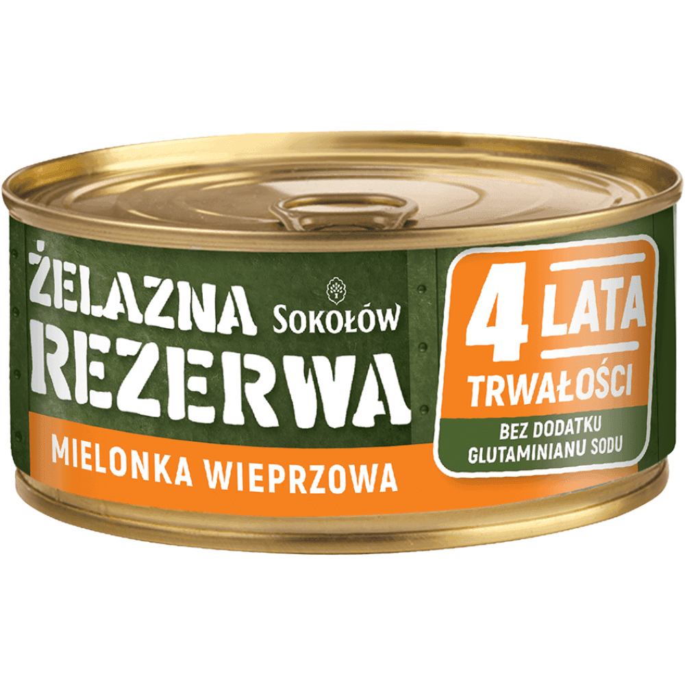 SOKOLOW ZELAZNA REZERWA Konserwa mielonka wieprzowa. 33,30 zl/kg