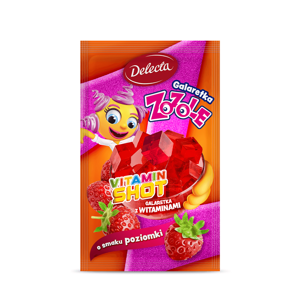 DELECTA VITAMIN SHOT Galaretka o smaku poziomkowym ZOZOLE. 25,57 zl/kg