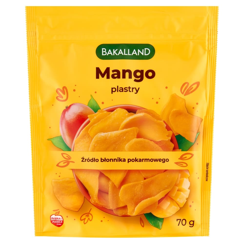 BAKALLAND Mango suszone w plastrach. 142,71 zl/kg