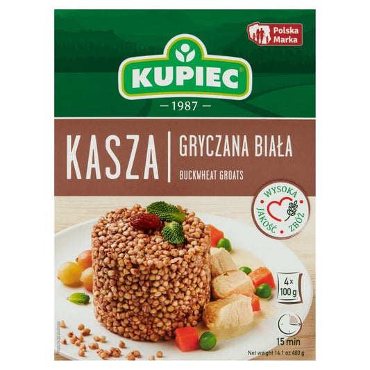KUPIEC Kasza gryczana biala 4x100g. 15,98 zl/kg