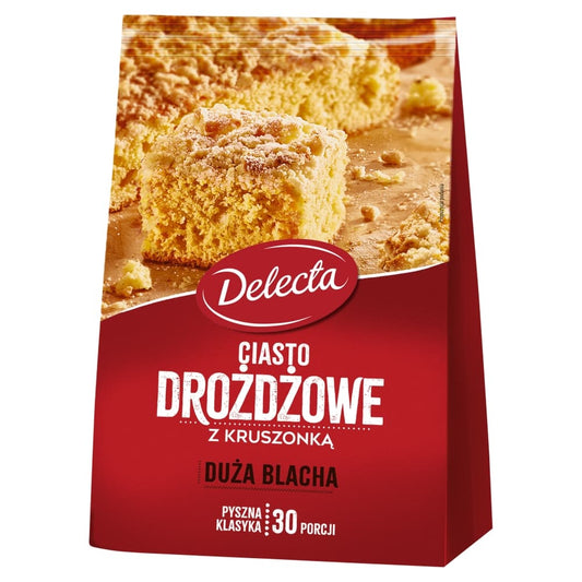 DELECTA DUZA BLACHA Ciasto drozdzowe z kruszonka. 14,98 zl/kg