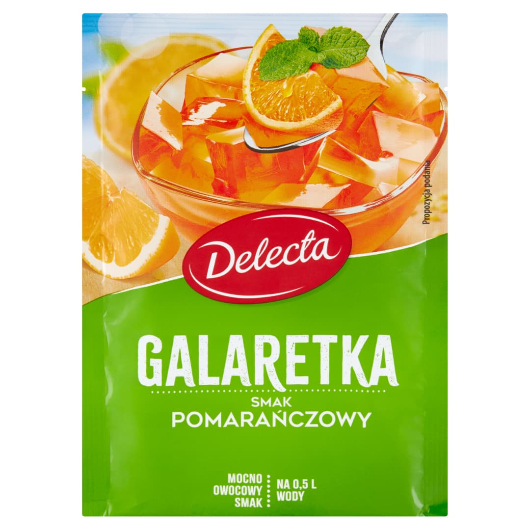 DELECTA Galaretka pomaranczowa. 33,57 zl/kg