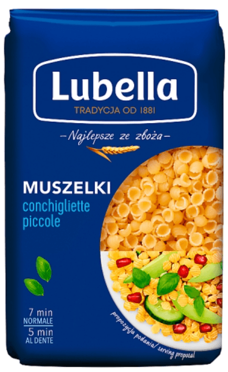 LUBELLA Makaron muszelki male. 14,98 zl/kg