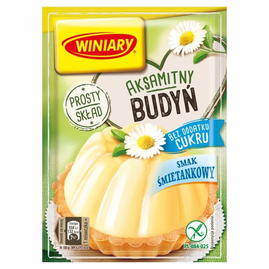 WINIARY Budyn smietankowy bez cukru. 48,29 zl/kg