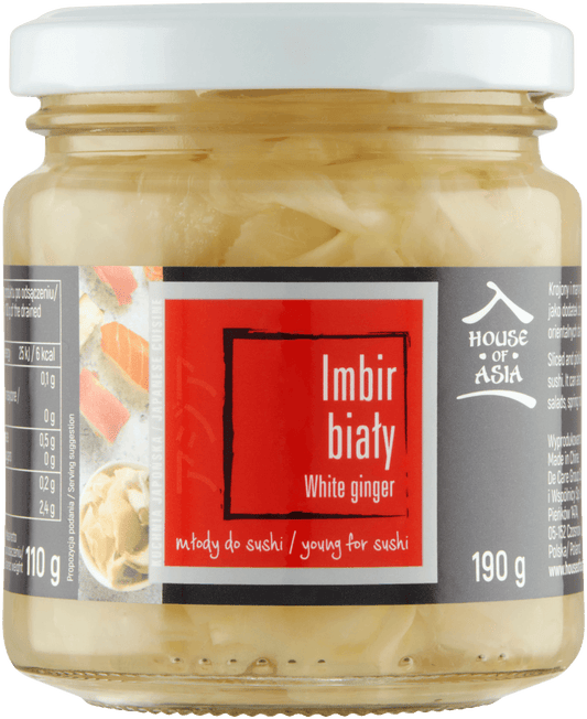 HOUSE OF ASIA Mlody imbir do sushi bialy. 52,58 zl/kg