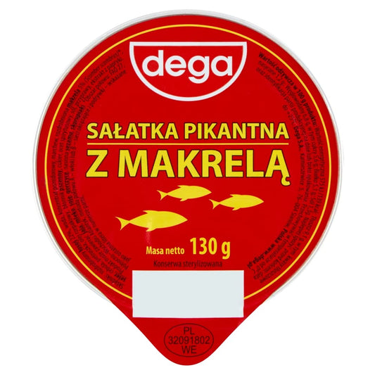 DEGA Salatka pikantna z makrela. 24,54 zl/kg