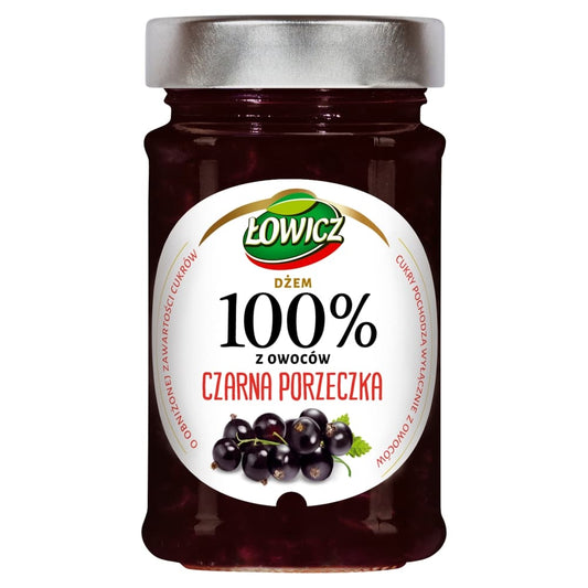 LOWICZ 100% Z OWOCOW Dzem czarna porzeczka o obnizonej zawartosci cukrow. 47,57 zl/kg