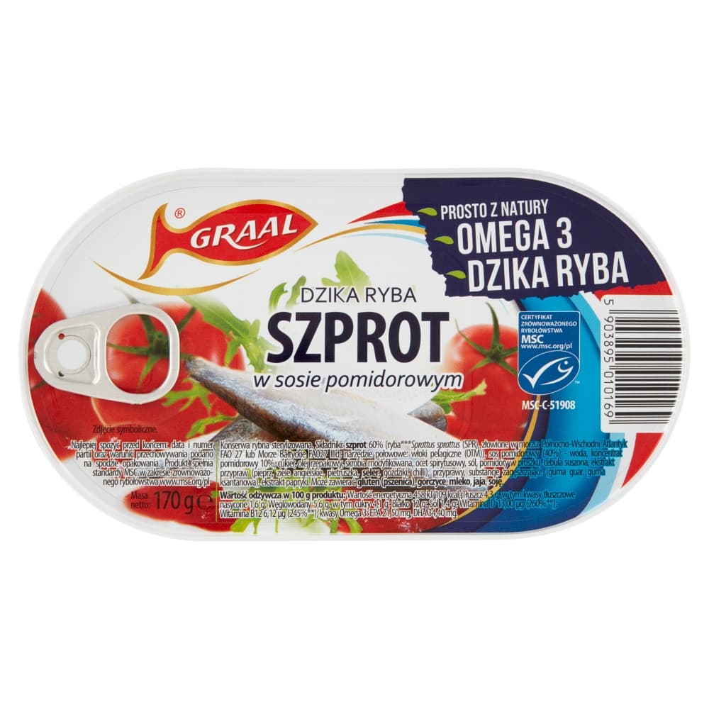 GRALL Szprot w sosie pomidorowym. 34,65 zl/kg