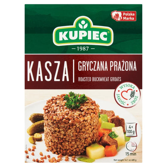 KUPIEC Kasza gryczana 4x100g. 14,98 zl/kg